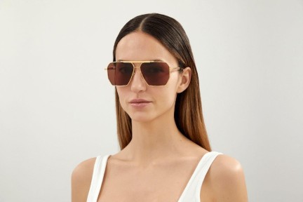 Sunglasses Bottega Veneta BV1012S 005 Pilot Gold