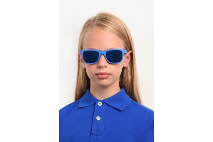 Sonnenbrille Polaroid Junior PLD8020/S ZDI/JY Polarized Rechteck Blau