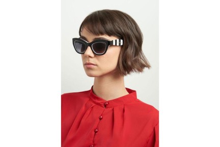 Sunglasses Carolina Herrera HER0086/S 80S/9O Cat Eye Schwarz