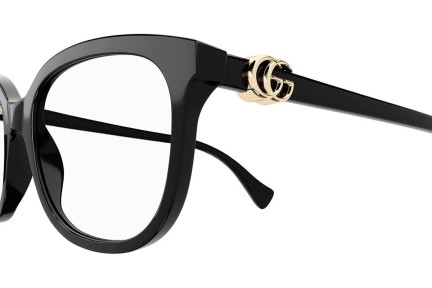 Glasses Gucci GG1075O 004 Quadratisch Schwarz