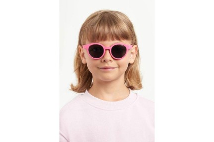 Sonnenbrille Polaroid Junior PLD8019/S/SM 35J/M9 Polarized Rund Rosa