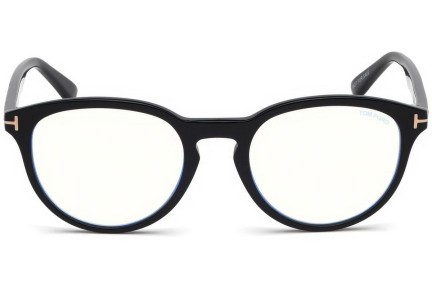 Glasses Tom Ford FT5556-B 001 Rund Schwarz