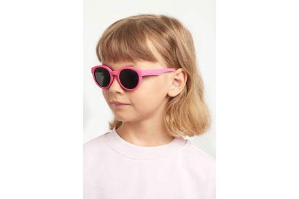 Sonnenbrille Polaroid Junior PLD8019/S/SM 35J/M9 Polarized Rund Rosa