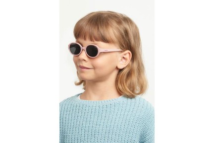 Sunglasses Polaroid Junior PLDK004/S 35J/M9 Polarized Oval Rosa