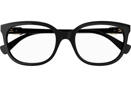 Glasses Gucci GG1075O 004 Quadratisch Schwarz