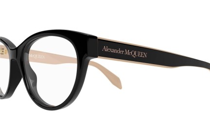 Glasses Alexander McQueen AM0359O 004 Cat Eye Schwarz