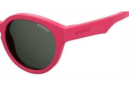 Sunglasses Polaroid Junior PLD8019/S/SM 35J/M9 Polarized Rund Rosa