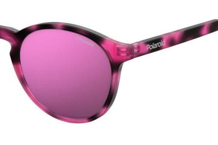 Sunglasses Polaroid Junior PLD8024/S C4B/AI Polarized Rund Rosa