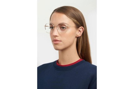 Glasses Tommy Jeans TJ0091 J5G Rund Gold