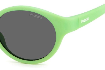 Sunglasses Polaroid Junior PLDK007/S 1ED/M9 Polarized Oval Grün