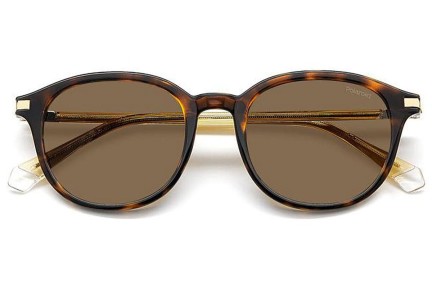 Sonnenbrille Polaroid PLD4148/G/S/X 086/SP Polarized Rund Havanna