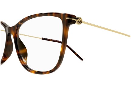 Glasses Gucci GG1272O 002 Quadratisch Havanna