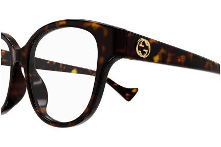 Glasses Gucci GG1260OA 002 Rund Havanna