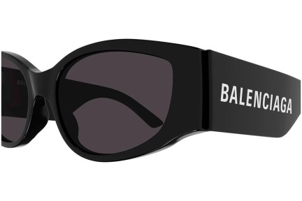 Sonnenbrille Balenciaga BB0258S 001 Rechteck Schwarz