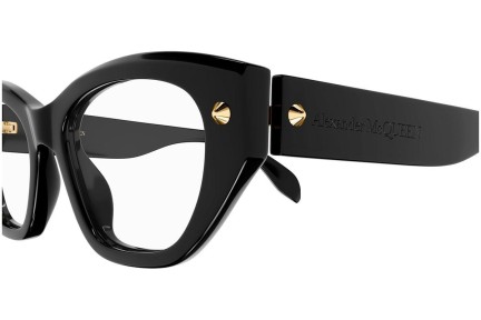 Brillen Alexander McQueen AM0410O 001 Rund Schwarz