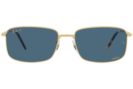 Sunglasses Ray-Ban RB3717 9196S2 Polarized Rechteck Gold