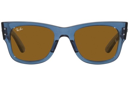 Sonnenbrille Ray-Ban Mega Wayfarer RB0840S 668073 Quadratisch Blau