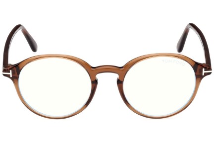 Glasses Tom Ford FT5867-B 048 Rund Braun