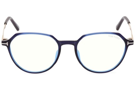 Glasses Tom Ford FT5875-B 090 Rund Schwarz