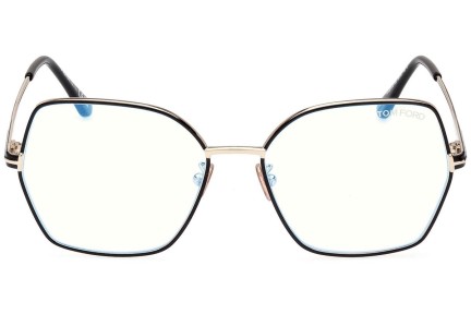 Glasses Tom Ford FT5876-B 032 Cat Eye Gold