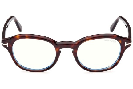 Glasses Tom Ford FT5871-B 052 Rund Havanna