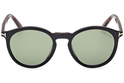 Sonnenbrille Tom Ford FT1021 01N Rund Schwarz