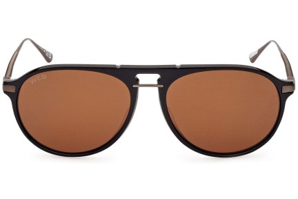 Sunglasses Web WE0345 01E Pilot Schwarz