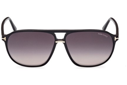 Sonnenbrille Tom Ford FT1026 01B Pilot Schwarz