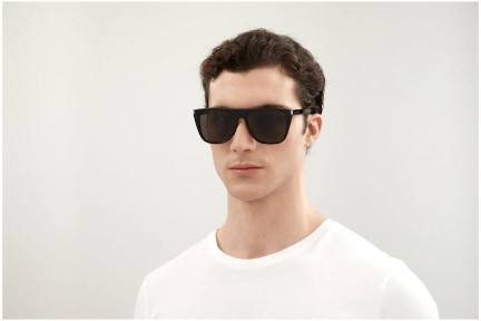 Sunglasses Saint Laurent SL1/F 001 Flat Top Schwarz