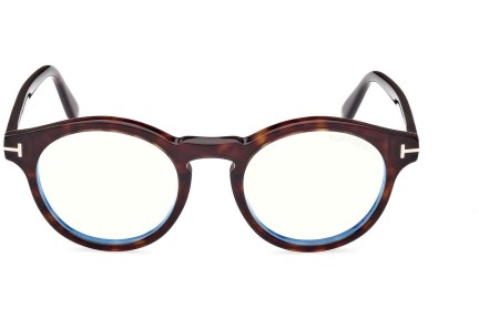 Glasses Tom Ford FT5887-B 052 Rund Havanna