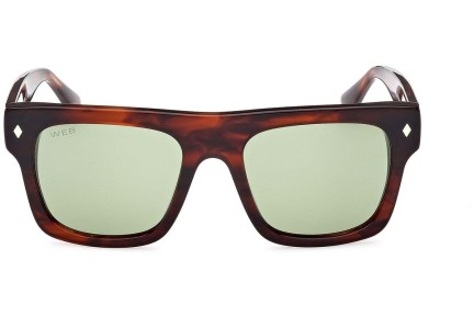 Sunglasses Web WE0354 56N Quadratisch Havanna