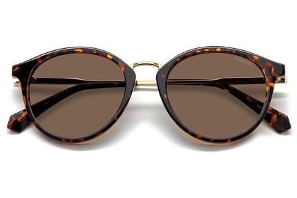 Sonnenbrille Polaroid PLD4147/S/X 086/SP Polarized Rund Havanna