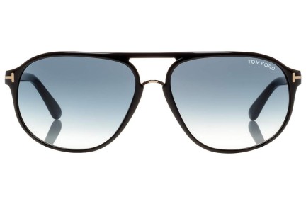 Sonnenbrille Tom Ford Jacob FT0447 01P Pilot Schwarz