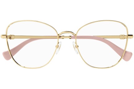 Glasses Gucci GG1418O 003 Cat Eye Gold