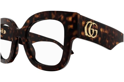 Glasses Gucci GG1423O 002 Quadratisch Havanna