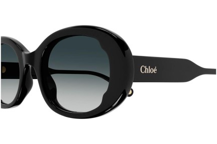 Sonnenbrille Chloe CH0197S 001 Oval Schwarz