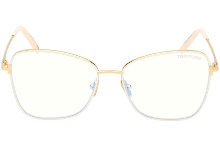 Brillen Tom Ford FT5906-B 025 Cat Eye Beige