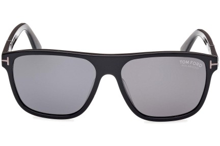 Sonnenbrille Tom Ford Frances FT1081-N 01D Polarized Quadratisch Schwarz