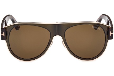 Sonnenbrille Tom Ford Lyle-02 FT1074 51J Pilot Braun