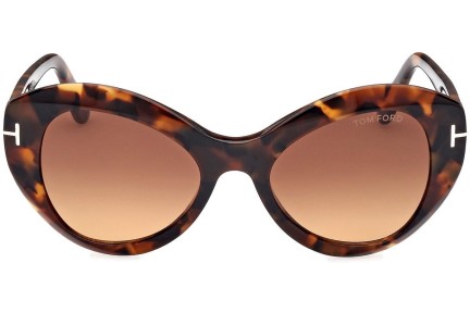 Sunglasses Tom Ford Guinevere FT1084 52F Cat Eye Havanna