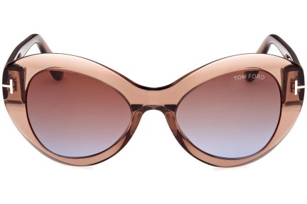 Sonnenbrille Tom Ford Guinevere FT1084 48F Cat Eye Braun