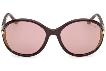 Sonnenbrille Tom Ford Melody FT1090 48Z Rund Braun