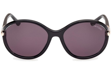 Sunglasses Tom Ford Melody FT1090 01A Rund Schwarz