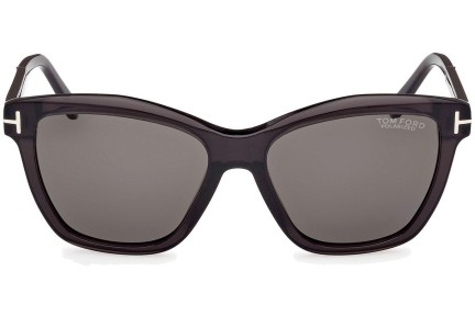 Sonnenbrille Tom Ford Lucia FT1087 05D Polarized Quadratisch Schwarz