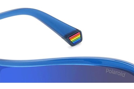 Sonnenbrille Polaroid PLD6216/S PJP/5X Polarized Monoscheibe | Shield Blau