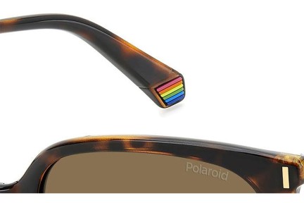 Sonnenbrille Polaroid PLD6218/S 086/SP Polarized Quadratisch Havanna