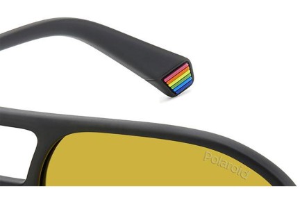 Sonnenbrille Polaroid PLD6217/S 003/MU Polarized Quadratisch Schwarz