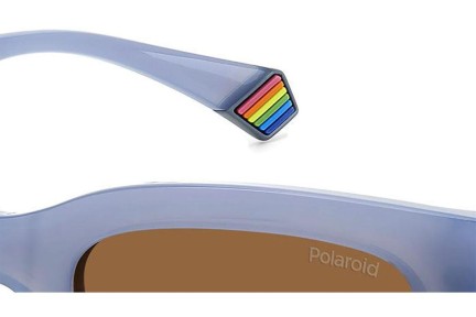 Sonnenbrille Polaroid PLD6213/S/X MVU/HE Polarized Rechteck Blau