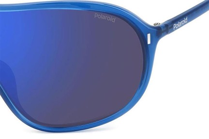 Sonnenbrille Polaroid PLD6216/S PJP/5X Polarized Monoscheibe | Shield Blau