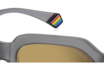 Sonnenbrille Polaroid PLD6212/S/X RIW/LM Polarized Rechteck Grau